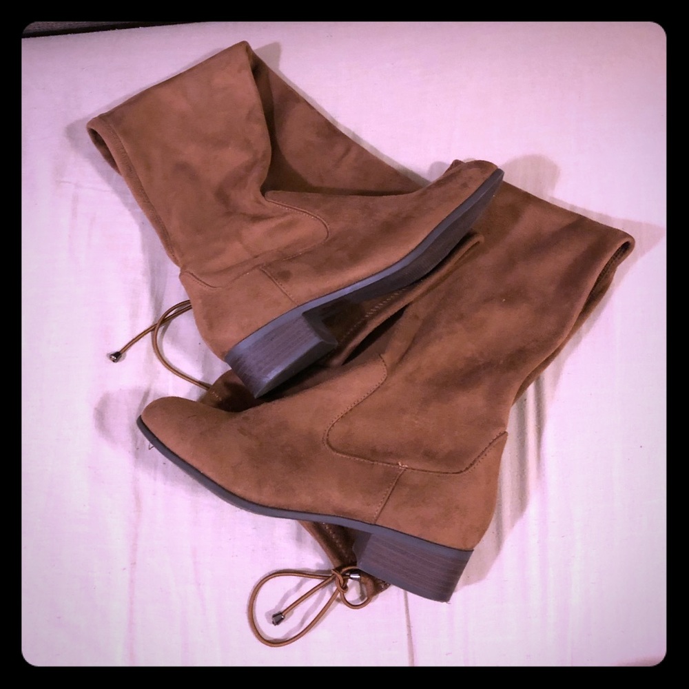 Faux suede over-the-knee boots!